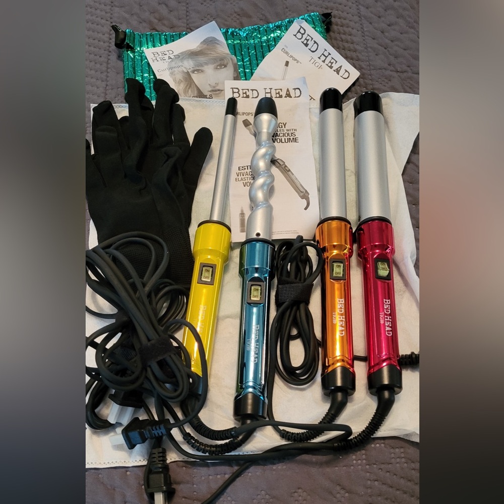 BedHead Yellow and Blue Hair Styling Tools for Professional Results